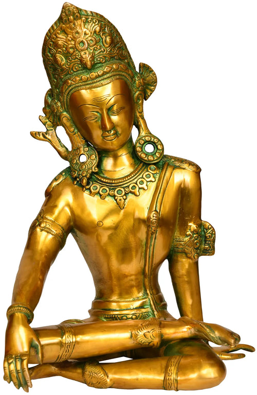 Lord Indra Handmade Brass Statue for Home Decor