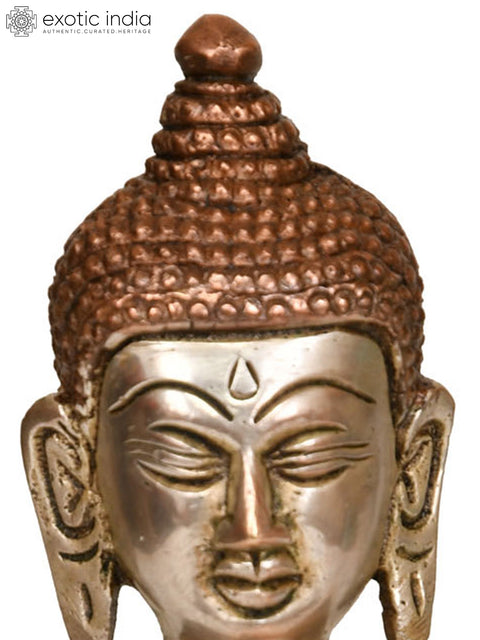 5" Tibetan Buddhist Lord Buddha in Bhumisparsha Mudra In Brass | Handmade | Made In India