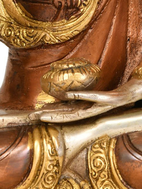 9" Lord Buddha in Preaching Mudra -Tibetan Buddhist Deity In Brass | Handmade | Made In India