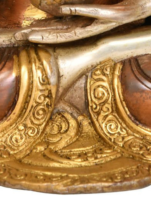 9" Lord Buddha in Preaching Mudra -Tibetan Buddhist Deity In Brass | Handmade | Made In India