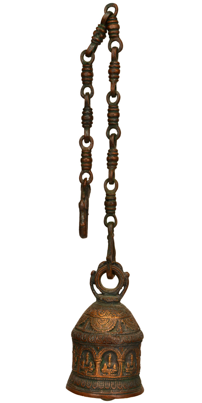 5" Handmade Brass Hanuman Temple Hanging Bell