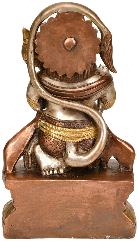 7" Lord Hanuman in Ashirwad Mudra In Brass | Handmade | Made In India