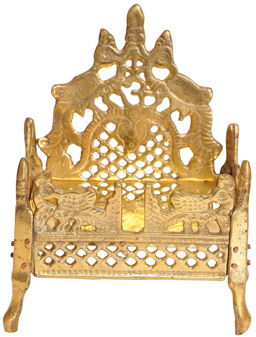 9" Brass Deity Throne Statue Handmade
