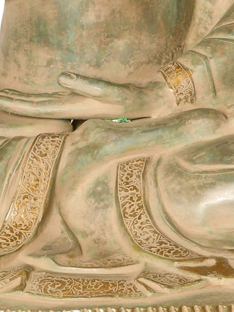 45" Seedless Samadhi of the Buddha | Handmade Brass Idol