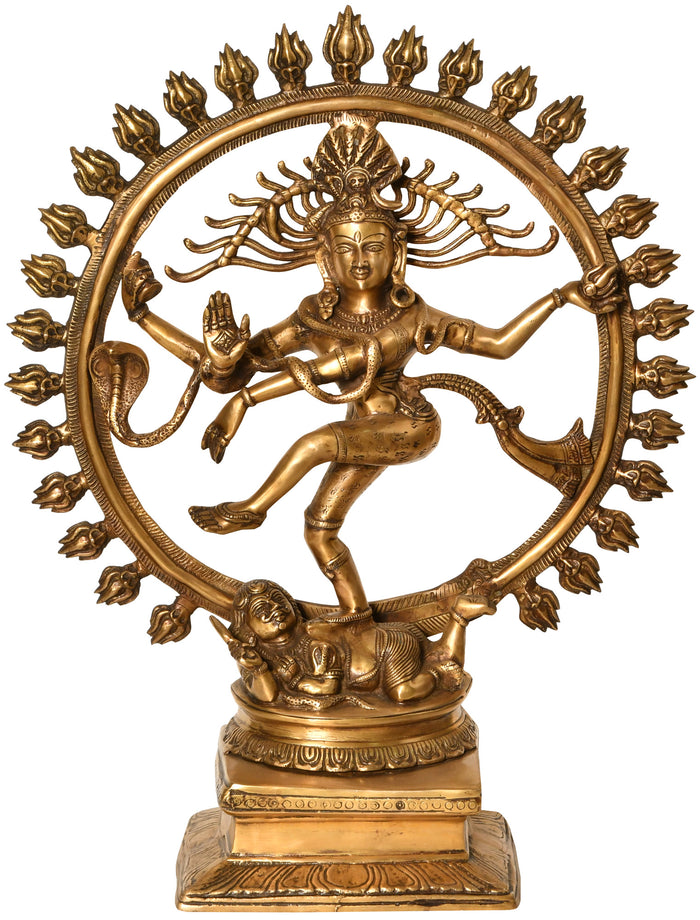 25" Large Size Lord Shiva as Nataraja In Brass | Handmade | Made In India