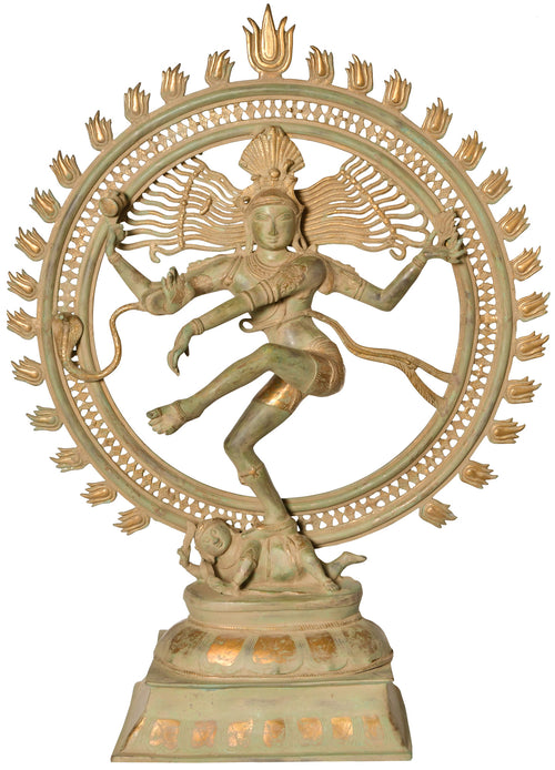 41" Large Brass Lord Shiva Nataraja Statue Handmade