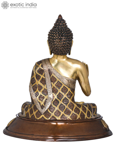 20" Lord Buddha in Preaching Mudra -Tibetan Buddhist In Brass | Handmade | Made In India
