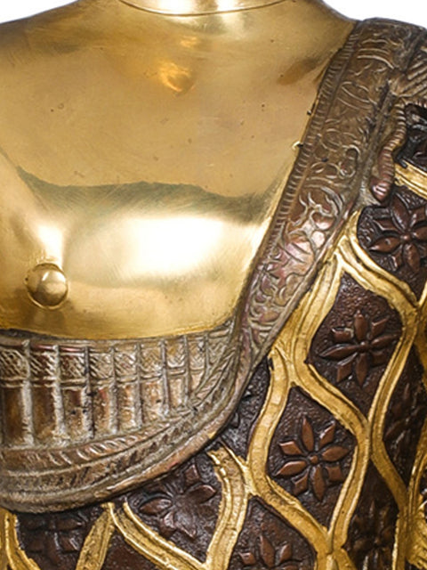 20" Lord Buddha in Preaching Mudra -Tibetan Buddhist In Brass | Handmade | Made In India