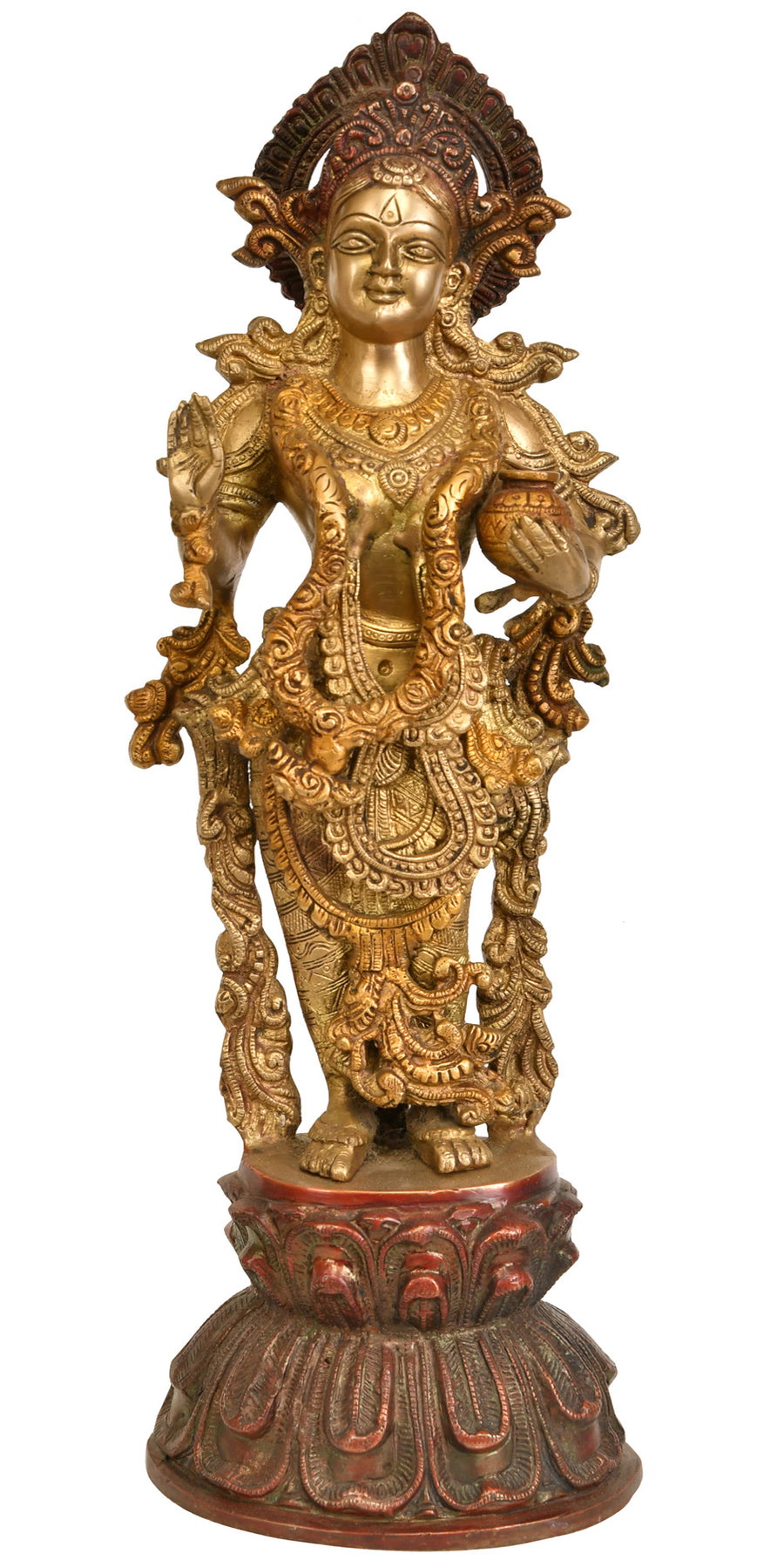 17" Radha Ji Handmade Brass Statue for Pooja