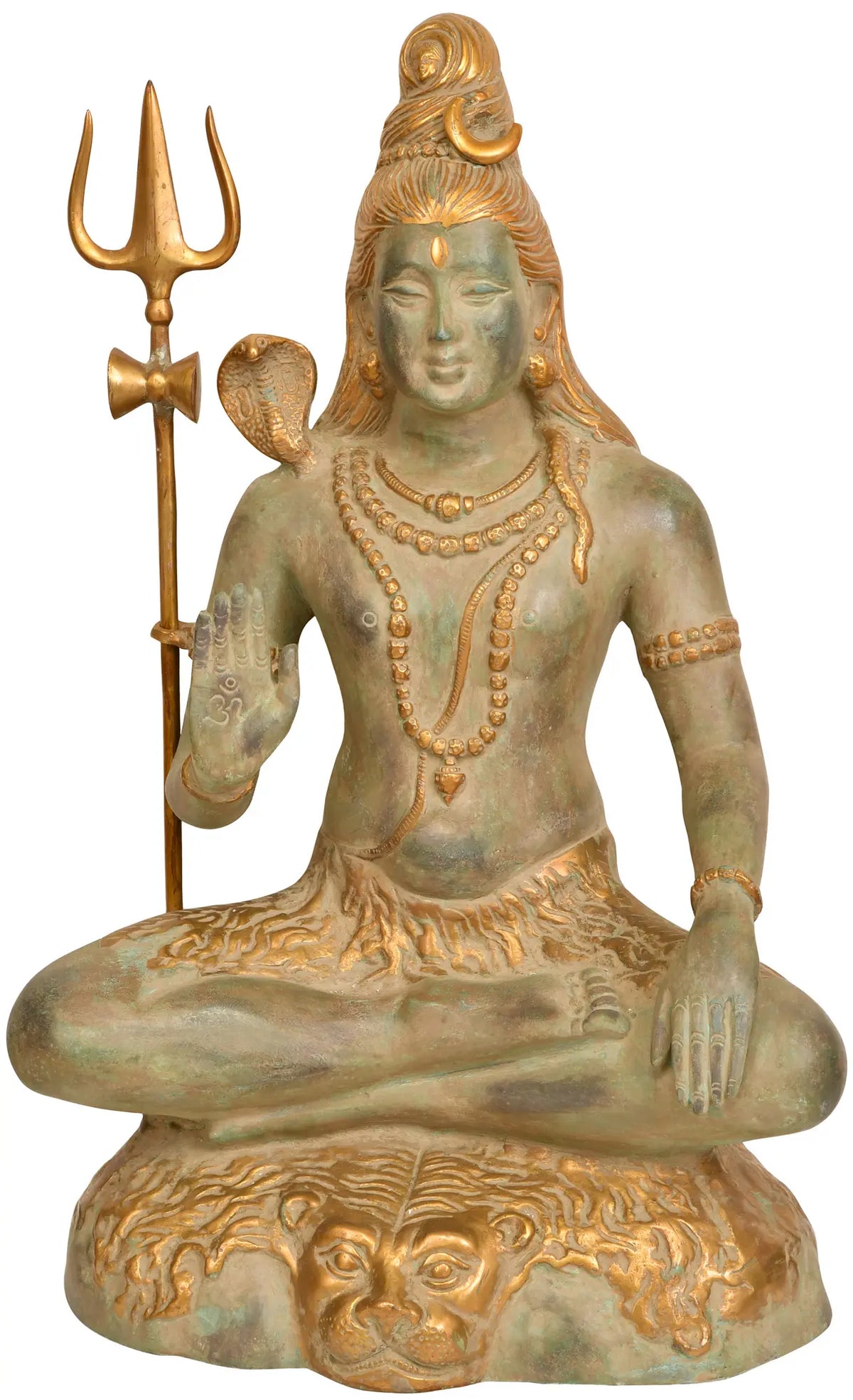 22" Lord Shiva In Brass | Handmade | Made In India