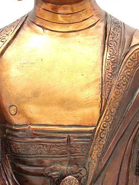 13" Medicine Buddha Brass Statue | Tibetan Buddhist Deity Idol