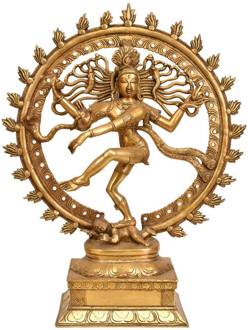 21" Nataraja Handmade Brass Statue for Home Decor