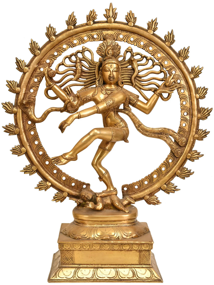 21" Nataraja Handmade Brass Statue for Home Decor