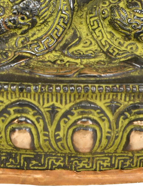 10" Lord Buddha in Vitark Mudra In Brass | Handmade | Made In India