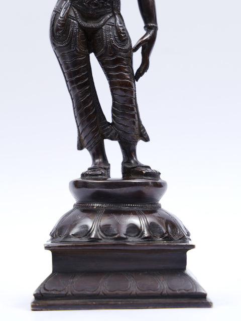 11" Goddess Uma Shivakamasundari in Brass | Handmade | Made in India