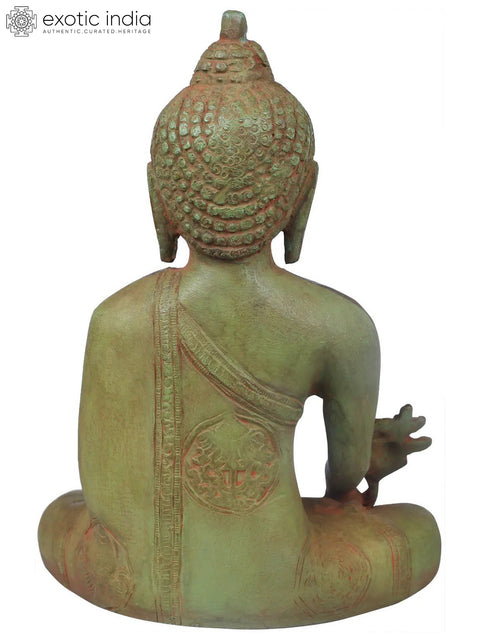 7" Medicine Buddha Brass Sculpture | Handmade Tibetan Buddhist Deity Figurine | Made in India