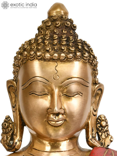 11" Lord Buddha Preaching His Dharma (Tibetan Buddhist Deity) In Brass | Handmade | Made In India