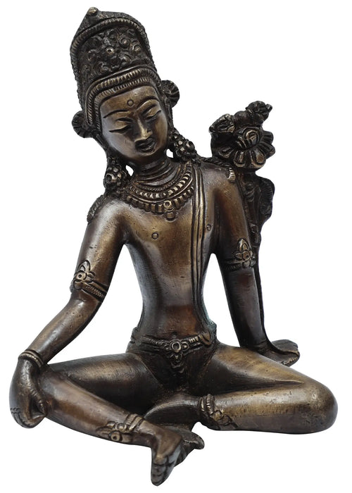 5" Lord Indra Handmade Brass Sculpture for Pooja