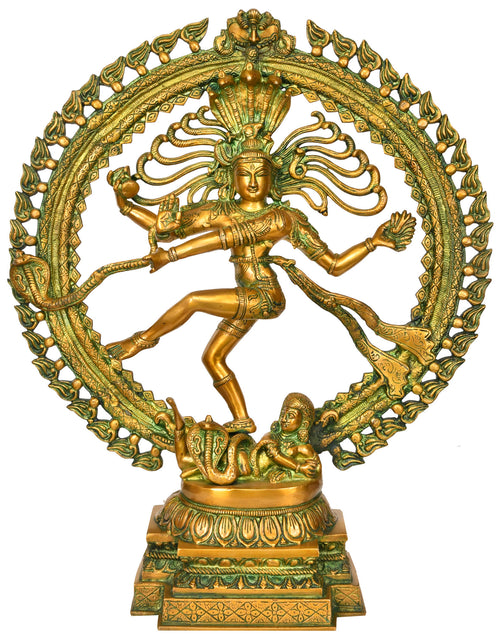 22" Handmade Lord Shiva Nataraja Brass Statue