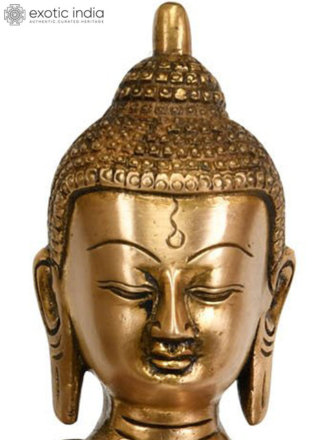 15" Standing Buddha in Varada Mudra In Brass | Handmade | Made In India