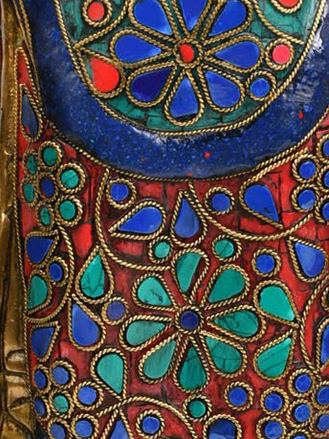 15" Standing Buddha in Varada Mudra In Brass | Handmade | Made In India