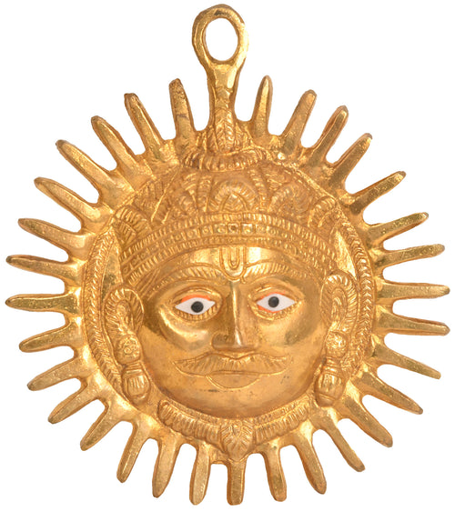 Handmade Brass Surya Bhagwan Vastu Wall Hanging for Home Decor
