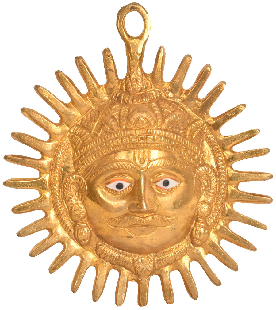 Handmade Brass Surya Bhagwan Vastu Wall Hanging for Home Decor