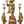 79" Large Fluting Krishna with Pairs of Deepalakshmi and Mayur Lamp in Brass | Handmade