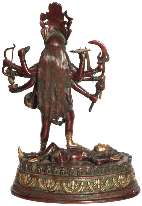 20" Goddess Kali In Brass | Handmade | Made In India