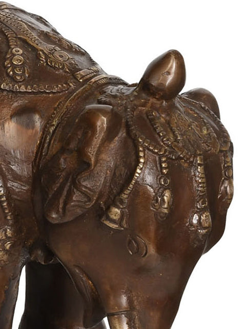 7" Elephant Incense Burner (Tibetan Buddhist) In Brass | Handmade | Made In India