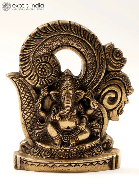 OM (AUM) Ganesha Wall Hanging Plate in Brass