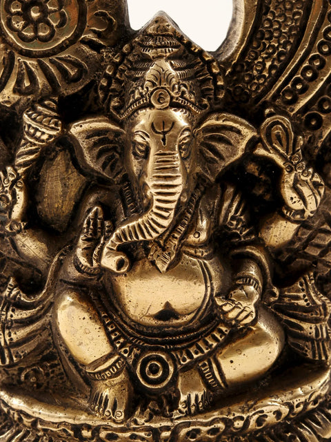 OM (AUM) Ganesha Wall Hanging Plate in Brass