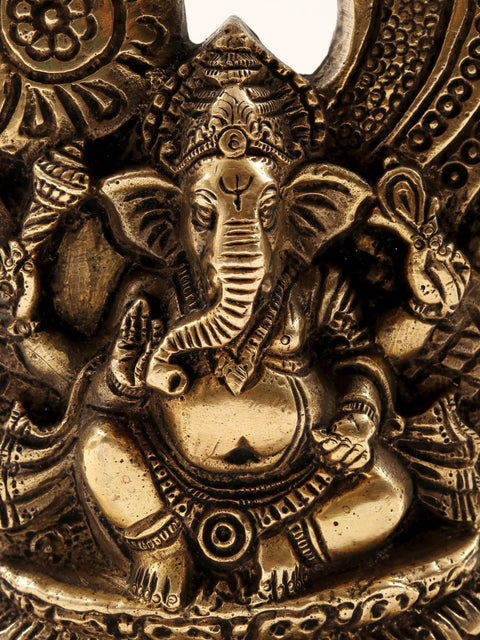 OM (AUM) Ganesha Wall Hanging Plate in Brass