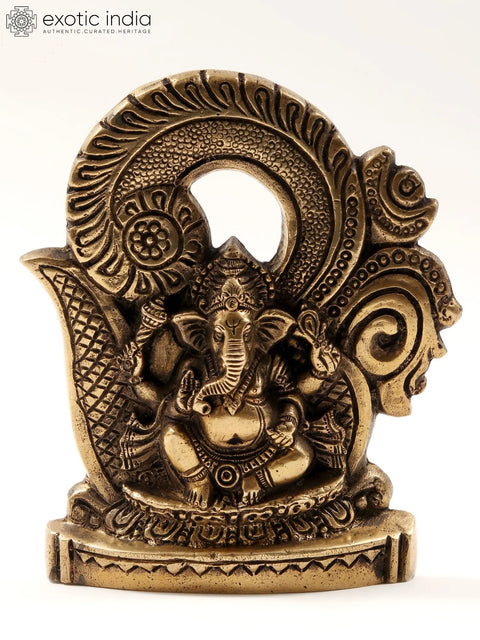 OM (AUM) Ganesha Wall Hanging Plate in Brass