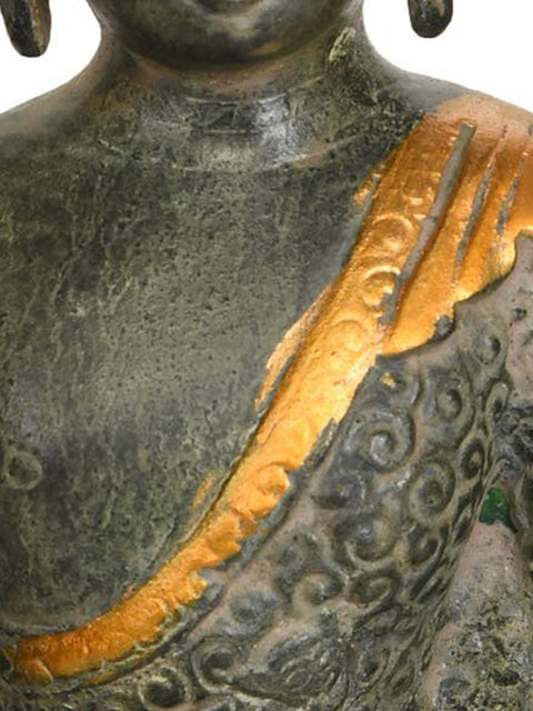 8" Tibetan Buddhist Deity - The Medicine Buddha In Brass | Handmade | Made In India