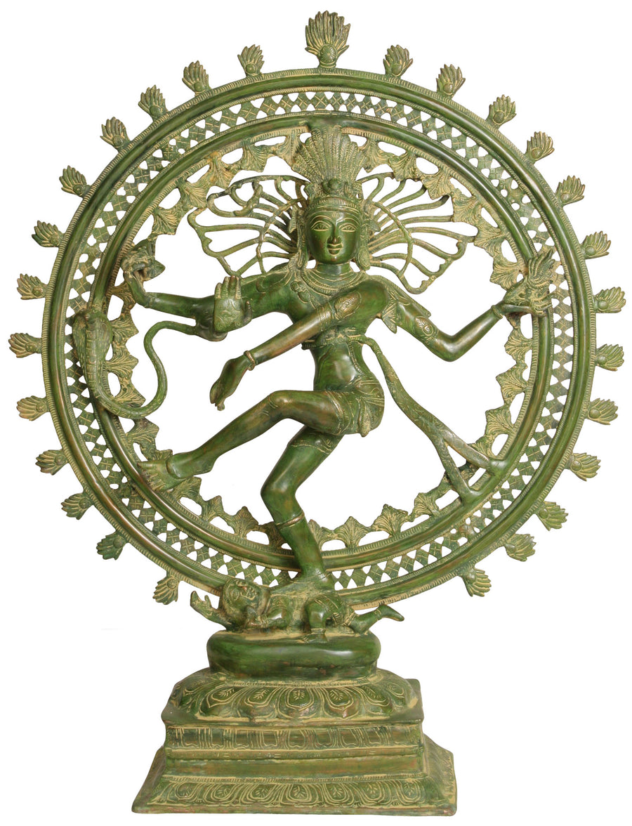 28" Lord Nataraja Handmade Brass Statue for Home Decor