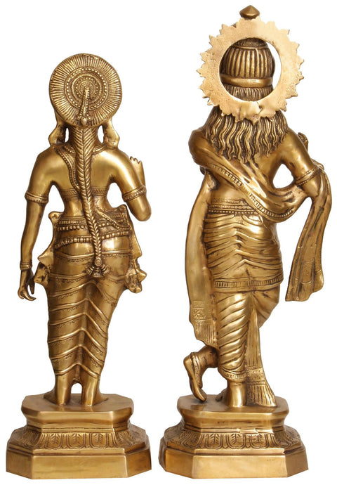 24" Radha Krishna In Brass | Handmade | Made In India