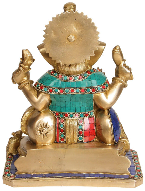 11" Puja Ganesha In Brass | Handmade | Made In India