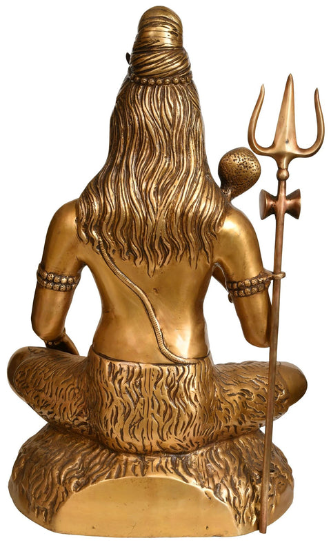 22" Blessing  Lord Shiva in Meditation | Brass Statue | Handmade | Made In India