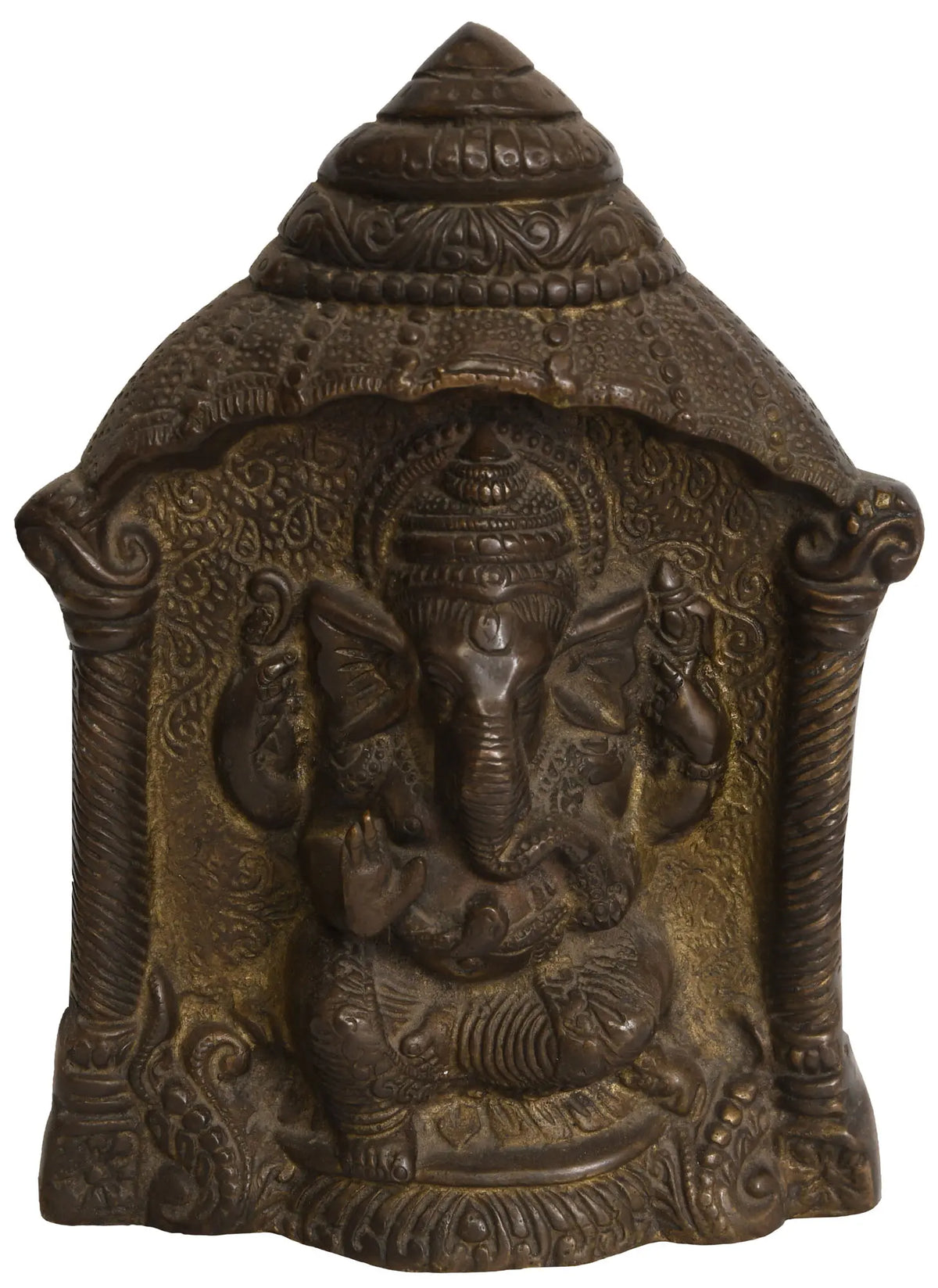7" Brass Shri Ganesha Statue (Altar Piece) | Handmade | Made in India