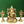 10" Lord Ganesha with Deeplakshmi Pair (Set of Three Statues) in Brass