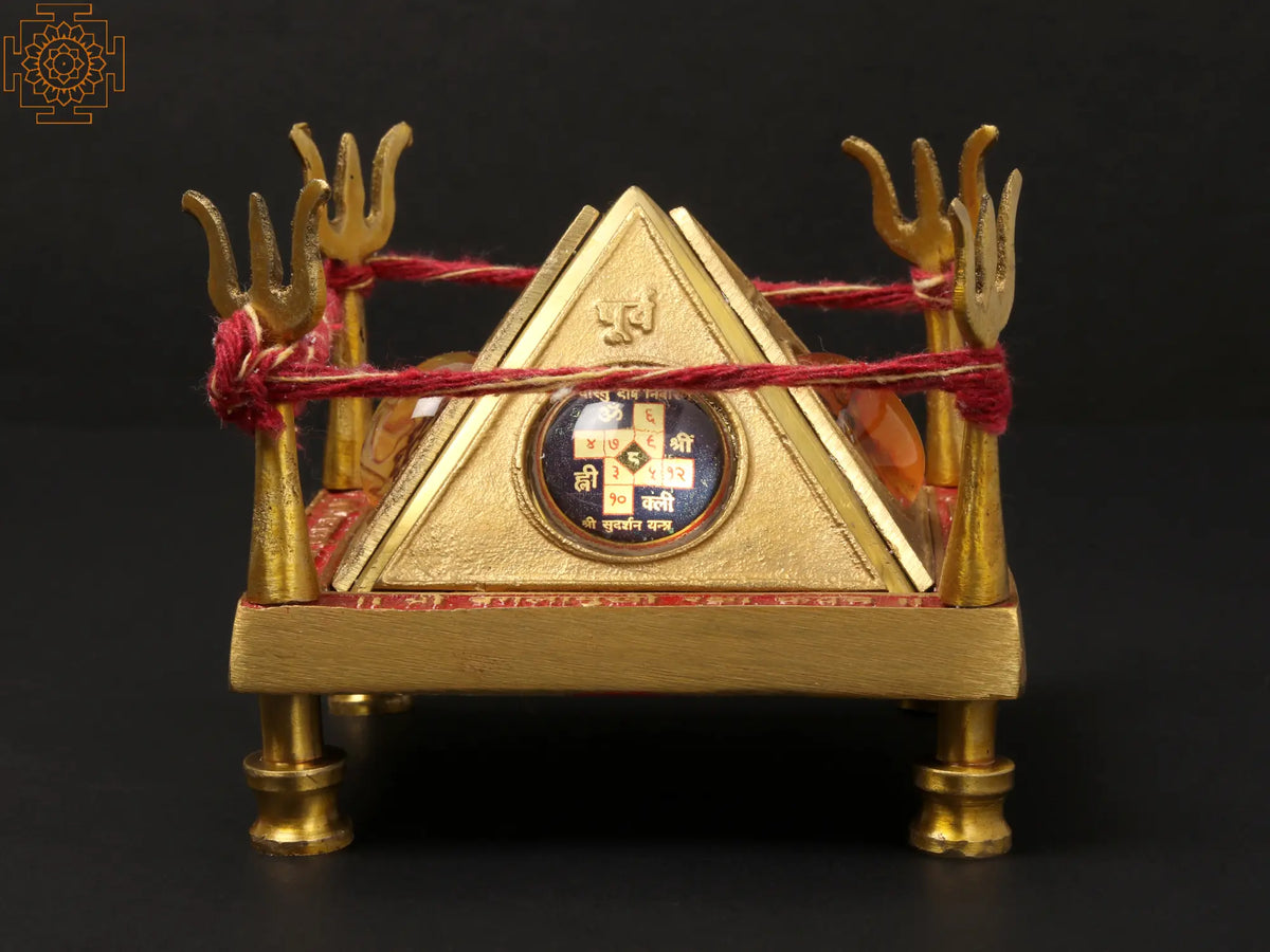 04" Shri Bagalamukhi Raksha Kavach in Brass | Handmade | Made in India