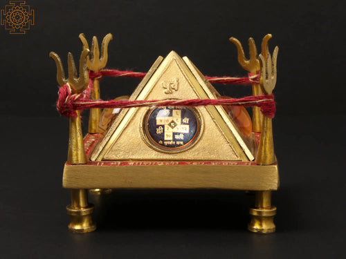 04" Brass Bagalamukhi Raksha Kavach Statue Handmade