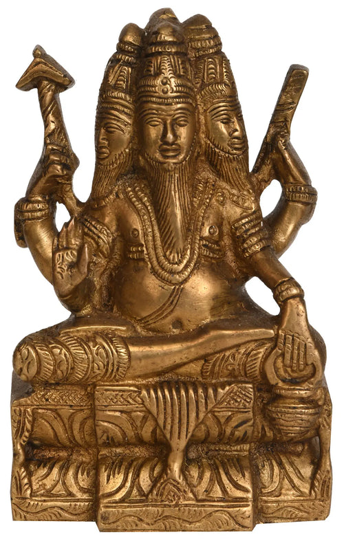 5" Brahma Handmade Brass Idol for Pooja