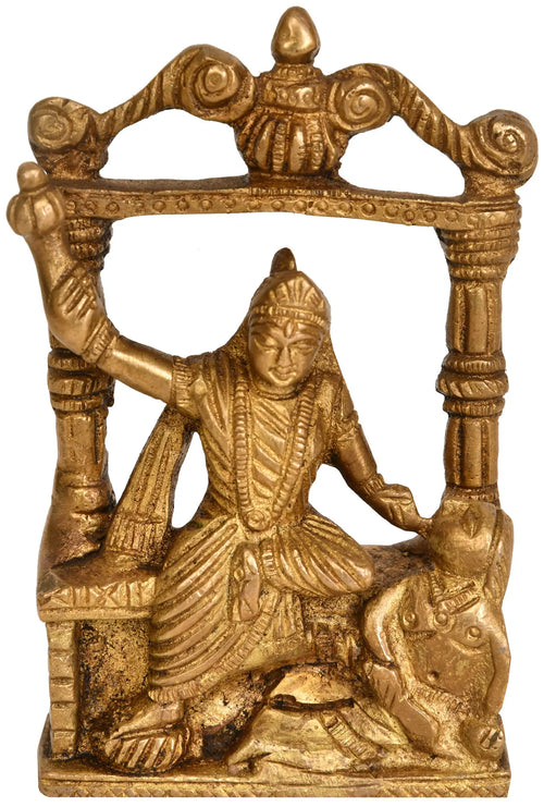 4" Brass Bagalamukhi Mahavidya Idol for Pooja