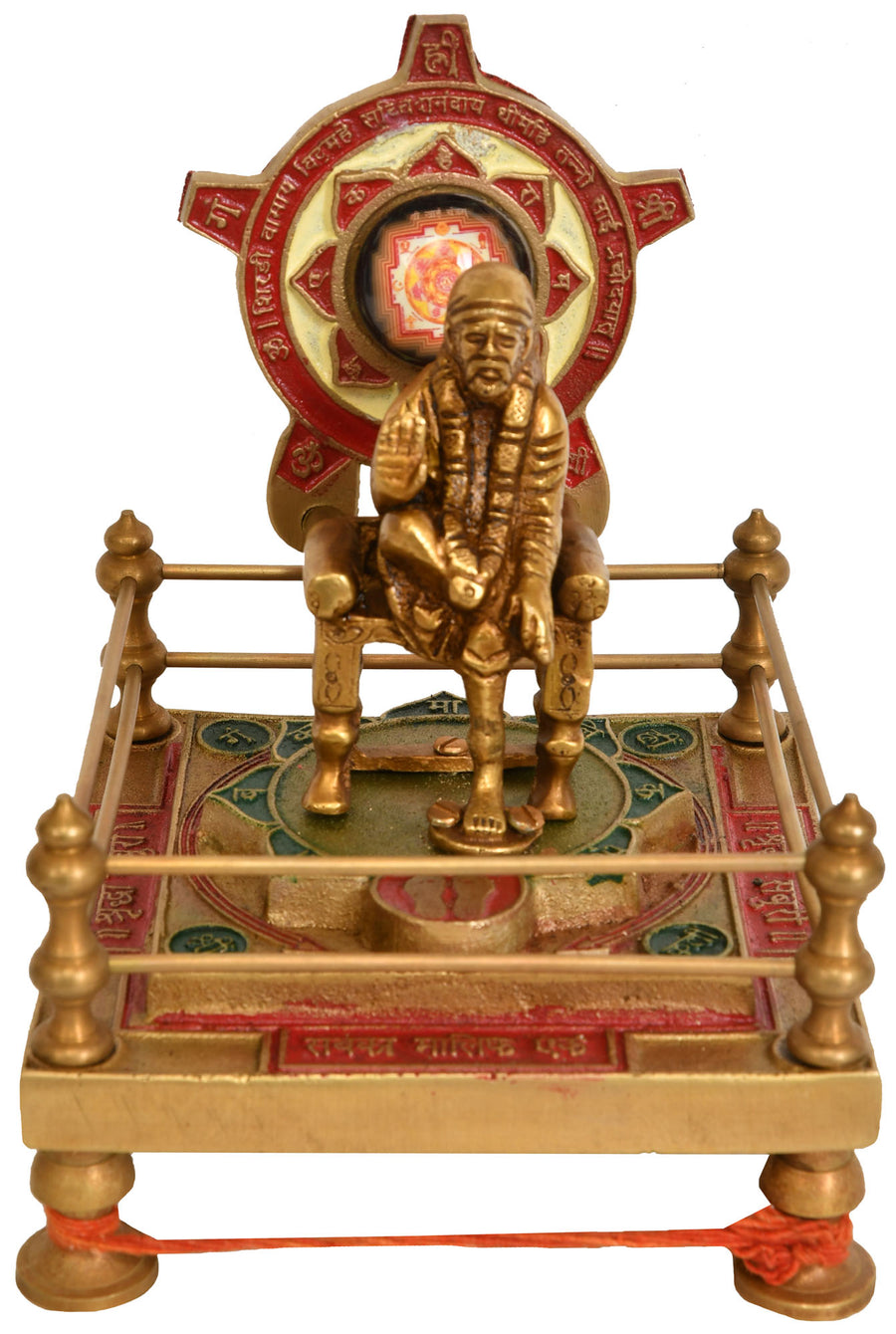 Sai Baba Brass Chowki Statue for Pooja