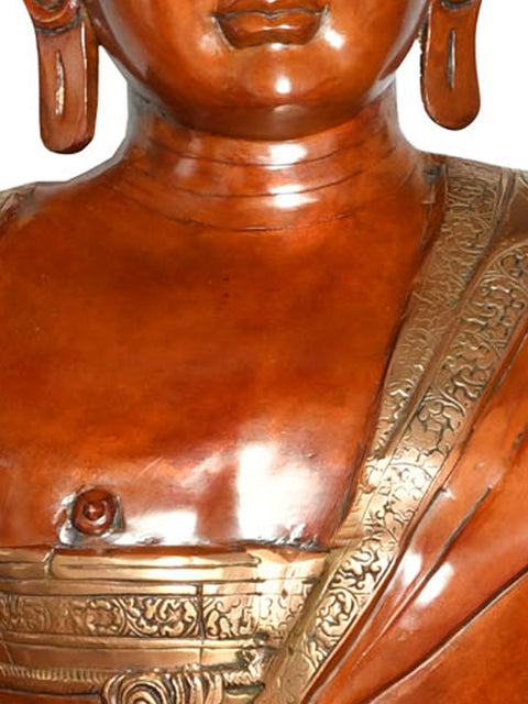 45" Large Size Tibetan Buddhist Medicine Buddha In Brass | Handmade | Made In India