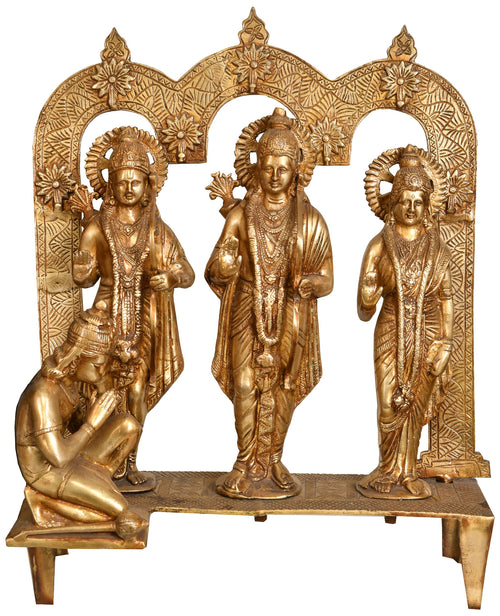 21" Shri Rama Durbar Brass Statue Handmade