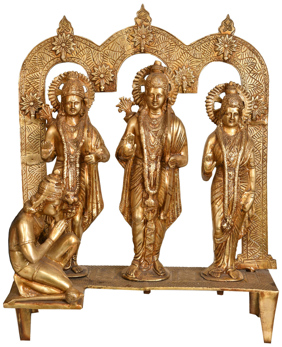 21" Shri Rama Durbar Brass Statue Handmade