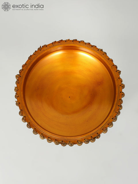 Urli Bowl on Fish Stand with Hanging Bells and Ghungroos